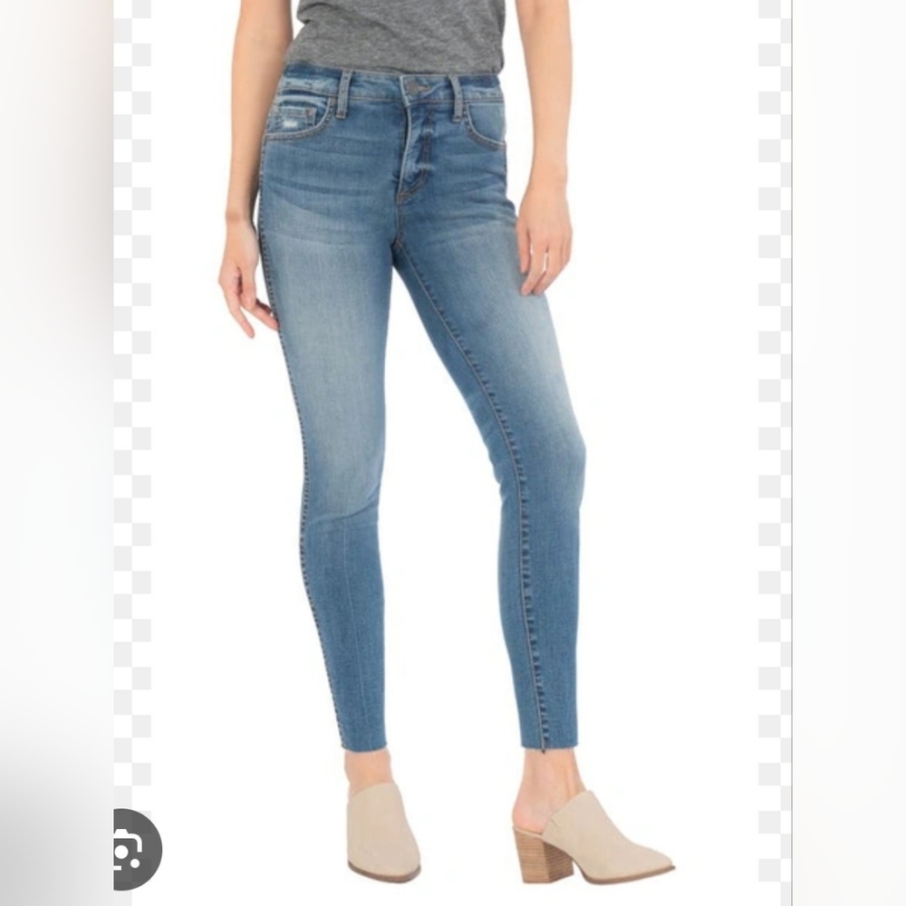 NWT Kut from the Kloth Donna High Waist Raw Hem Ankle Skinny Jeans Size 10
